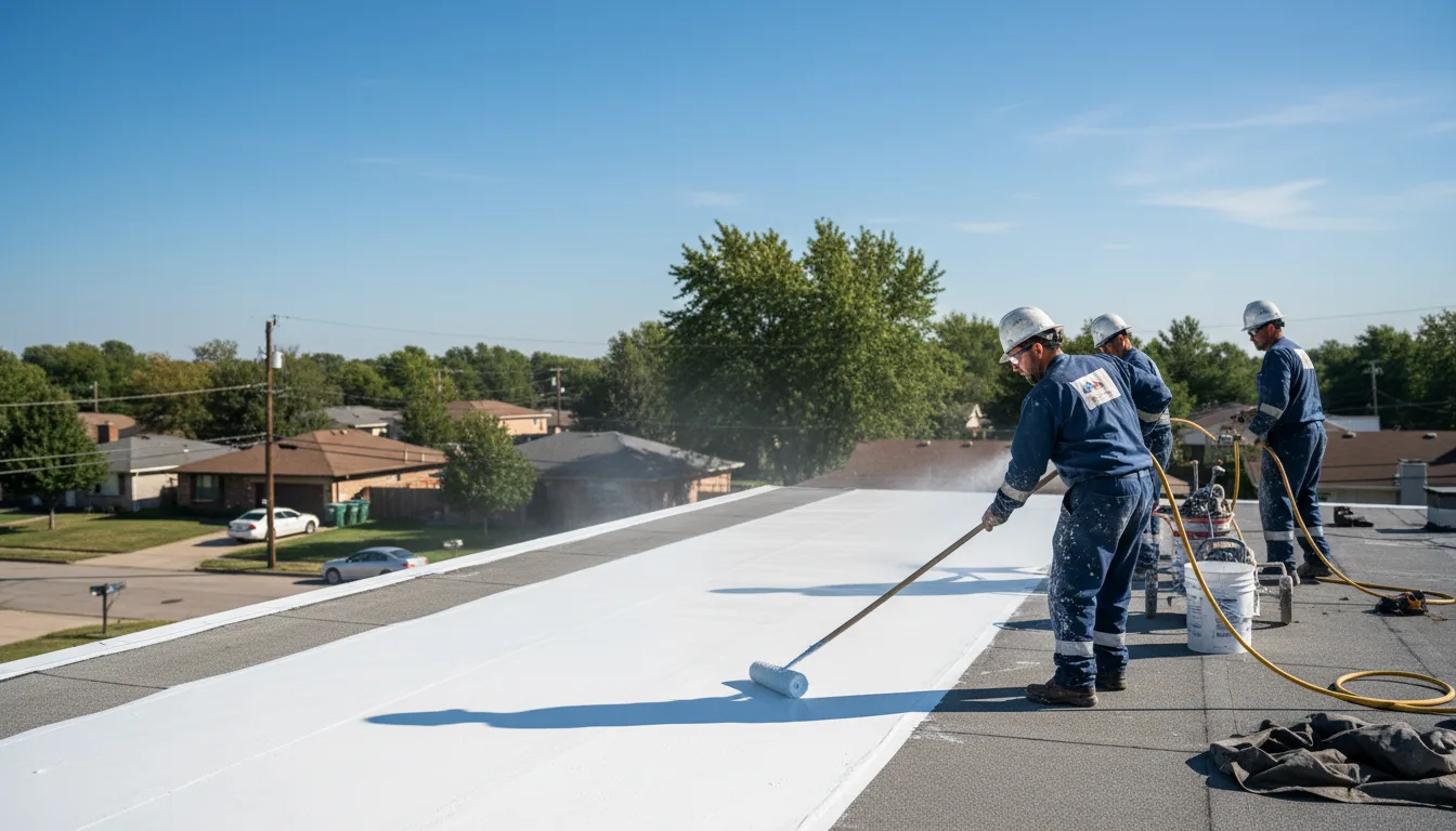 Commercial roof coating in Delhi, IA near me